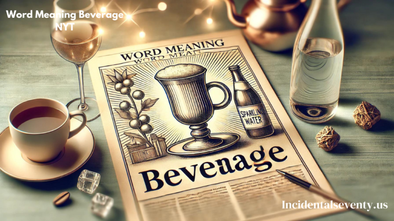 Word Meaning Beverage NYT